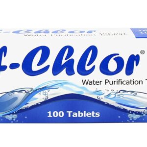 Ef-Chlor Water Purification Tablets – Reliable and compact water treatment tablets ideal for emergencies, travel, and camping, providing clean water without aftertaste.