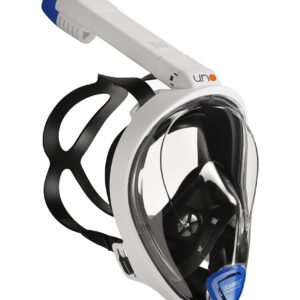 Full Face Snorkeling Mask with 180° Panoramic View - Anti-Fog Ocean Reef UNO Mask, Size L/XL