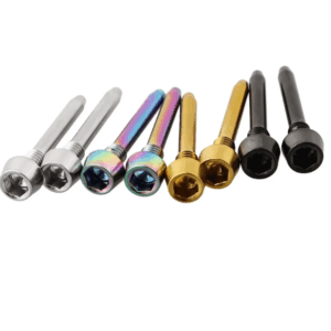 Set of two durable bike brake pad retaining pins made from high-quality alloy, designed for MAGURA MT2, MT4, MT5, MT6, and MT8 models.