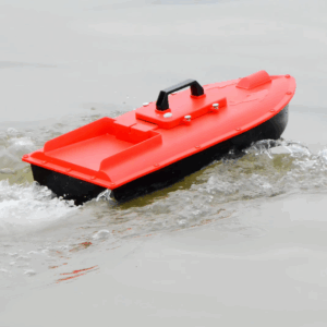 JABO Dolphin Saltwater Fishing Bait Boat featuring advanced GPS navigation, automatic feeding, and a user-friendly display in 11 languages for effortless bait deployment in saltwater fishing environments.