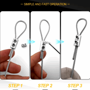 Steel wire rope cable clamps with adjustable screws, designed for durable and reliable fastening of steel wire ropes.