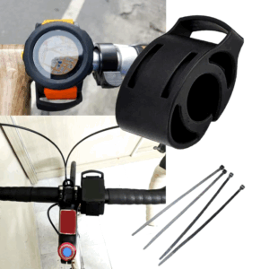 Ergonomic bicycle watch holder for Garmin Forerunner series, designed for secure mounting on bike handlebars, made from eco-friendly silicone.