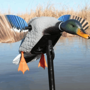 Realistic full-body electric duck decoy with true-to-life feather details and remote control, perfect for hunting and garden decoration.